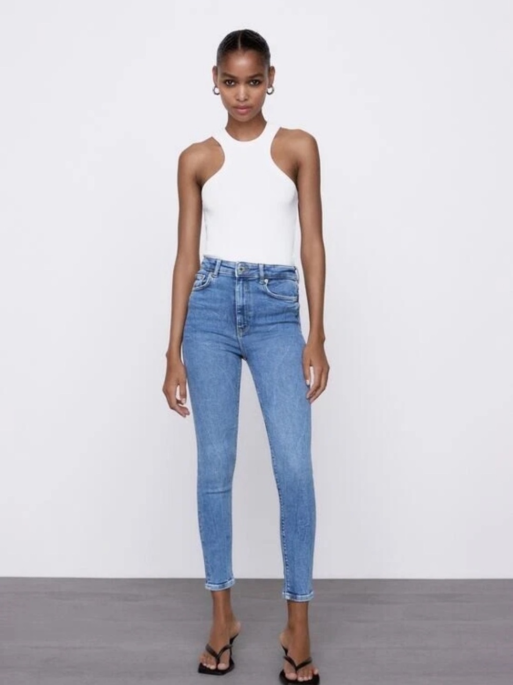 Zara The 80s Skinny Jean in Bering Blue
